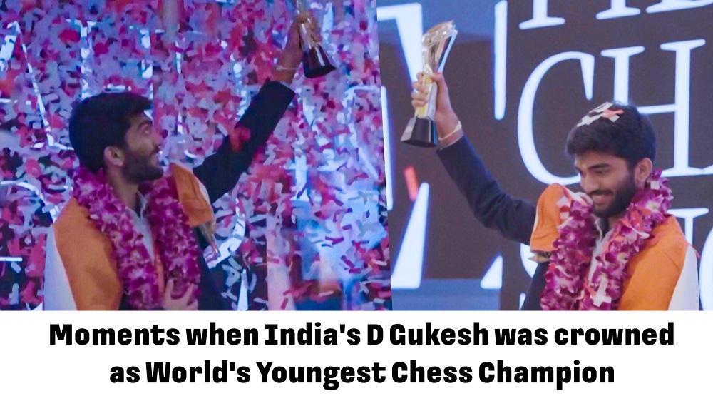 Moments when India`s D Gukesh was crowned as World`s Youngest Chess Champion